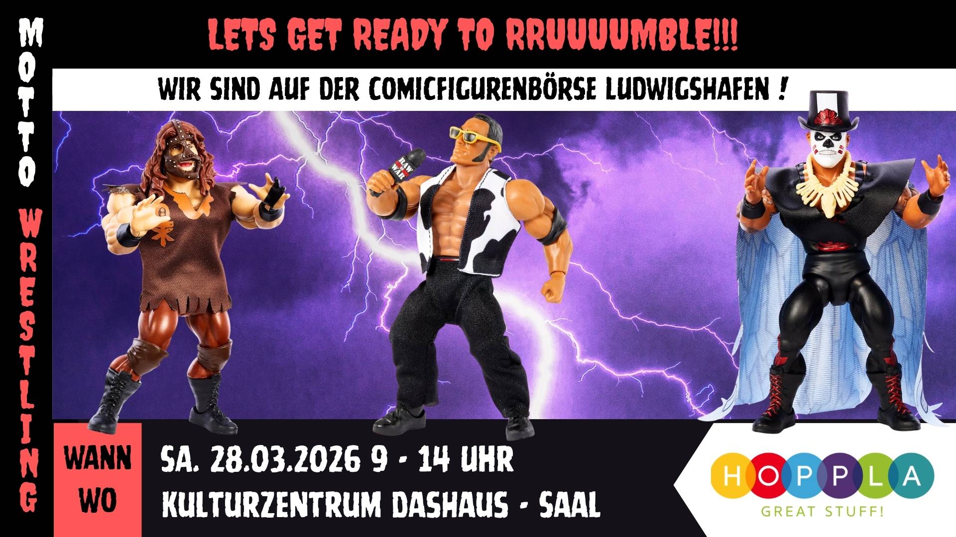 BANNER FIGURENBÖRSE LUDWIGSHAFEN 2026 MOTTO WRESTLING